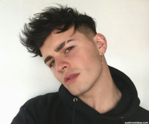 eyebrow slit with hair